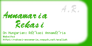 annamaria rekasi business card